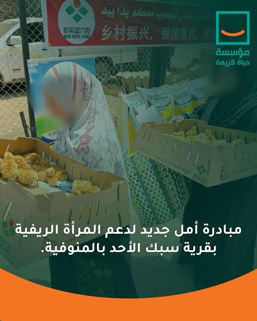 "حياة كريمة تمكّن 50 سيدة بالمنوفية بمشروعات تربية دواجن لبناء مستقبل أسرهن"