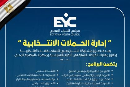 "مجلس الشباب المصري يطلق منحة برنامج إدارة الحملات الانتخابية لتعزيز مشاركة القيادات الشابة"