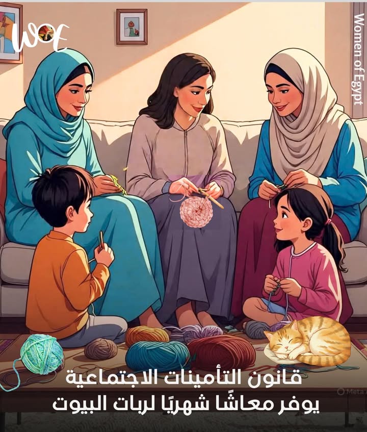 "قانون التأمينات يمنح معاشًا شهريًا لربات البيوت بالتعاون مع Women of Egypt - سيدات مصر"