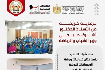 اختتام ورشة "الإسعافات الأولية لإصابات الملاعب" برعاية الاتحاد المصري للكيانات الشبابية ووزارة الشباب.