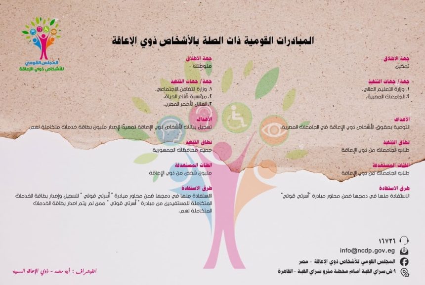 المجلس القومي للأشخاص ذوي الإعاقة يطلق مبادرة "تمكين" لدعم التمكين والمشاركة المجتمعية