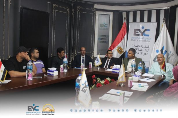 "رئيس مجلس الشباب المصري يناقش خطة عمل المكتب التنفيذي بأبو النمرس جنوب الجيزة"