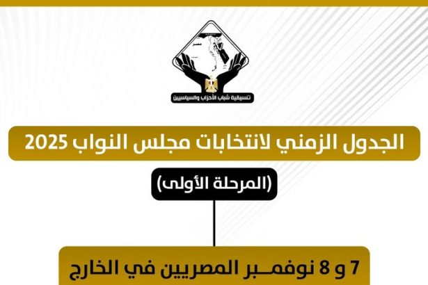 "تنسيقية شباب الأحزاب والسياسيين تستعرض الجدول الزمني الكامل لانتخابات مجلس النواب 2025"