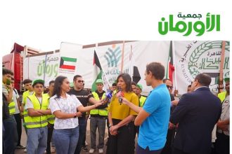 "جمعية الأورمان تدعم أهالينا في غزة بـ40 شاحنة مواد غذائية ودقيق وبطاطين"