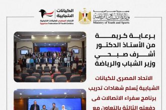 ختام برنامج سفراء الاتصالات وتسليم شهادات المشاركين برعاية الاتحاد المصري للكيانات الشبابية.